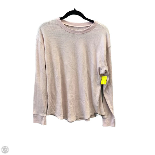 Top Long Sleeve By Time And Tru In Pink, Size: L