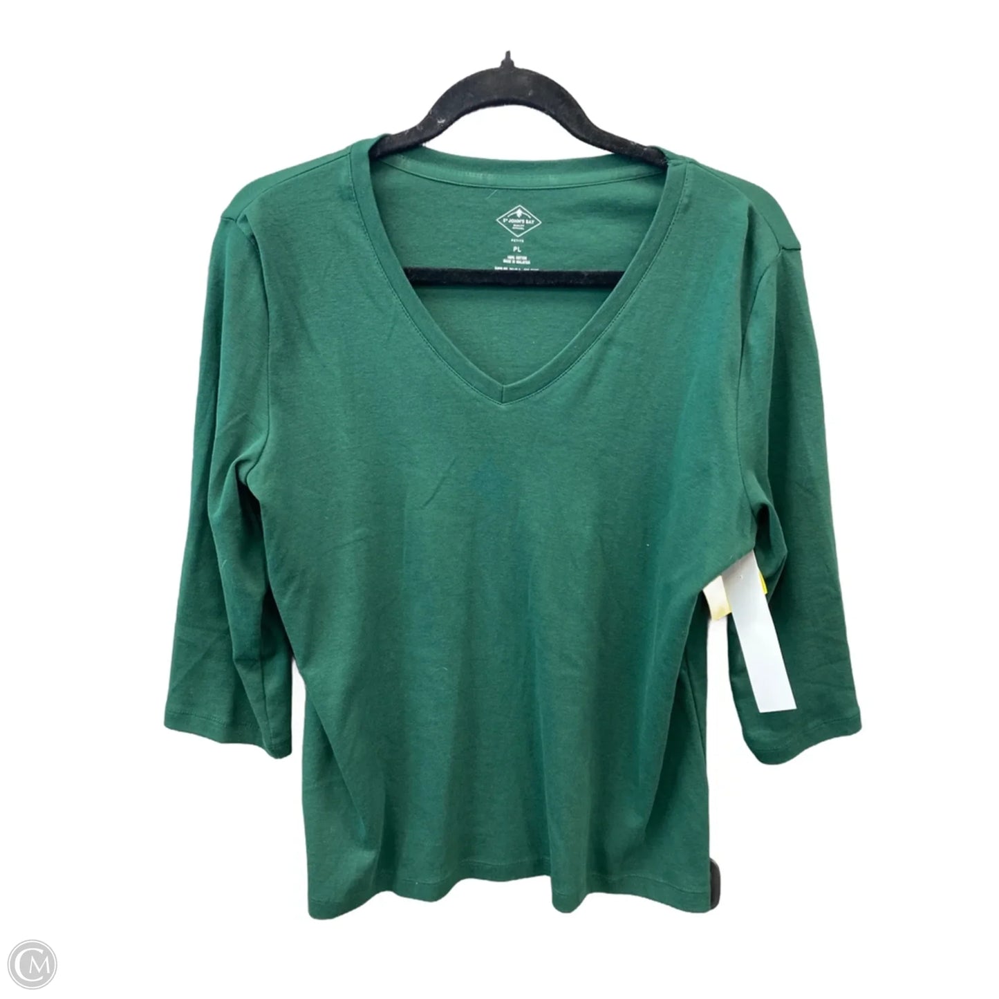 Top Long Sleeve Basic By St Johns Bay In Green, Size: Lp