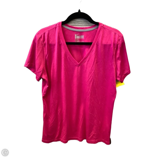 Athletic Top Short Sleeve By Nike Apparel In Pink, Size: Xl