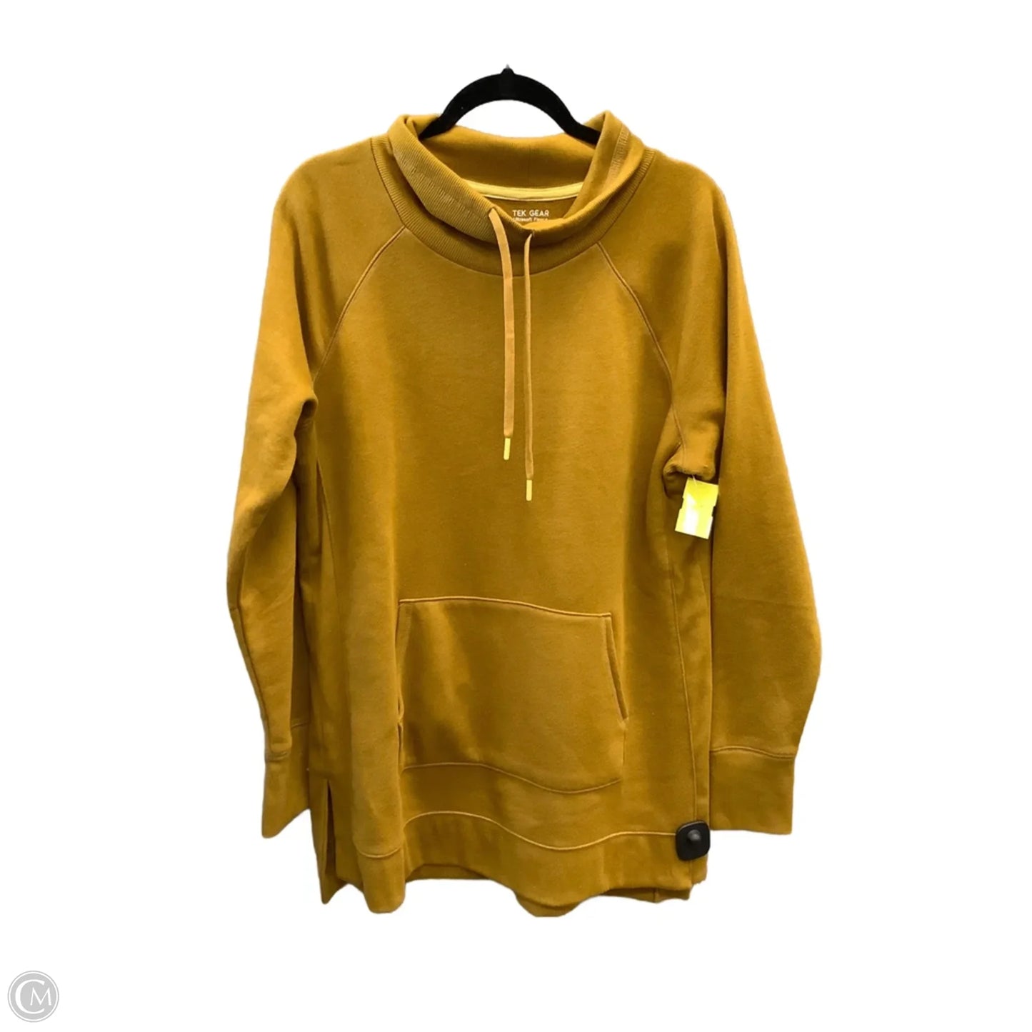 Athletic Sweatshirt Collar By Tek Gear In Gold, Size: L