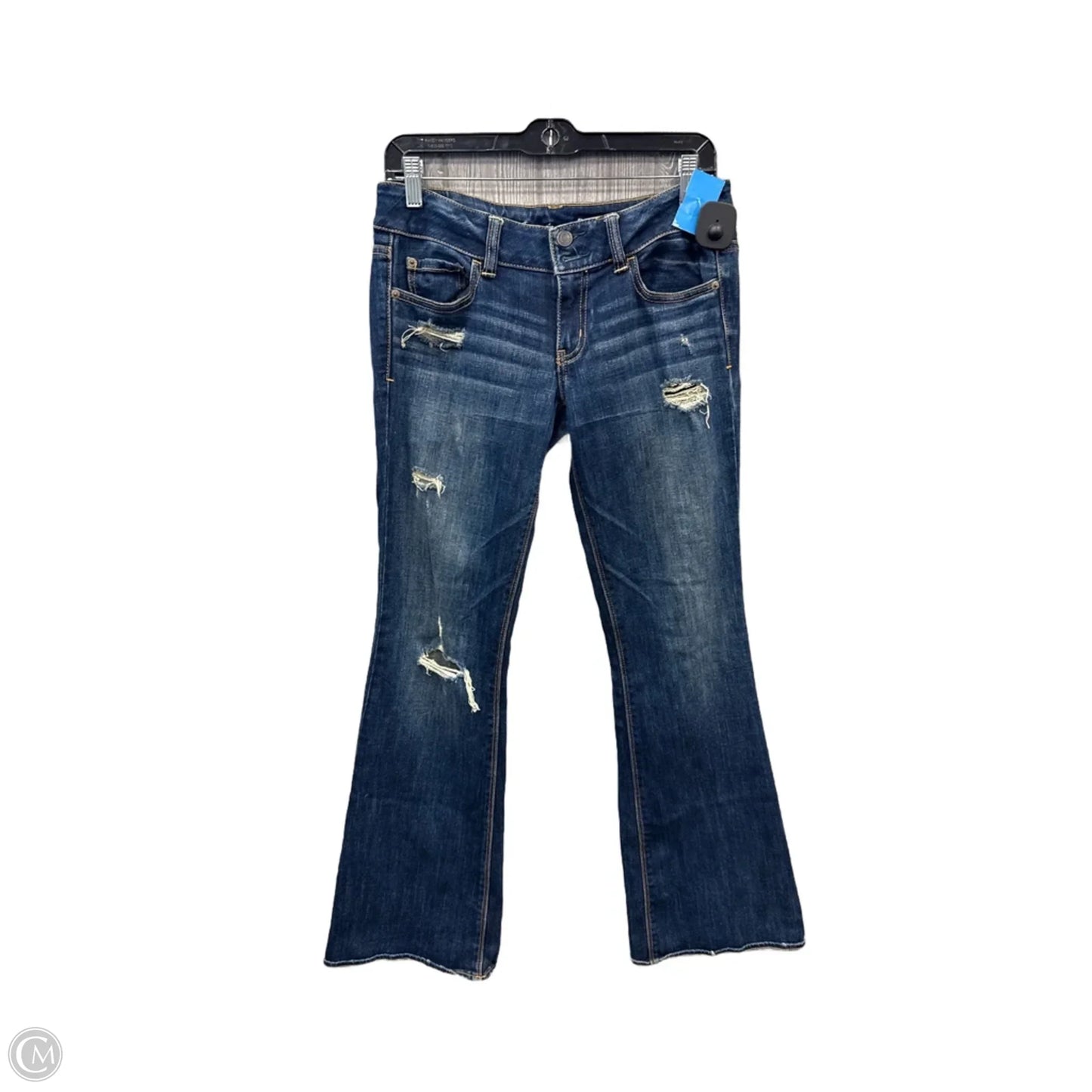 Jeans Flared By American Eagle In Blue Denim, Size: 6