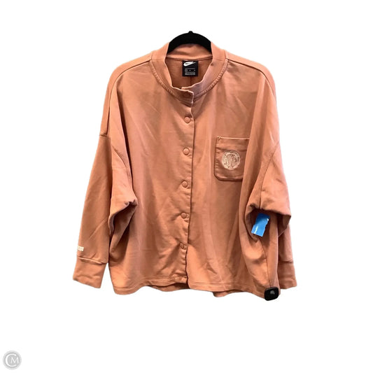 Jacket Shirt By Nike Apparel In Orange, Size: M