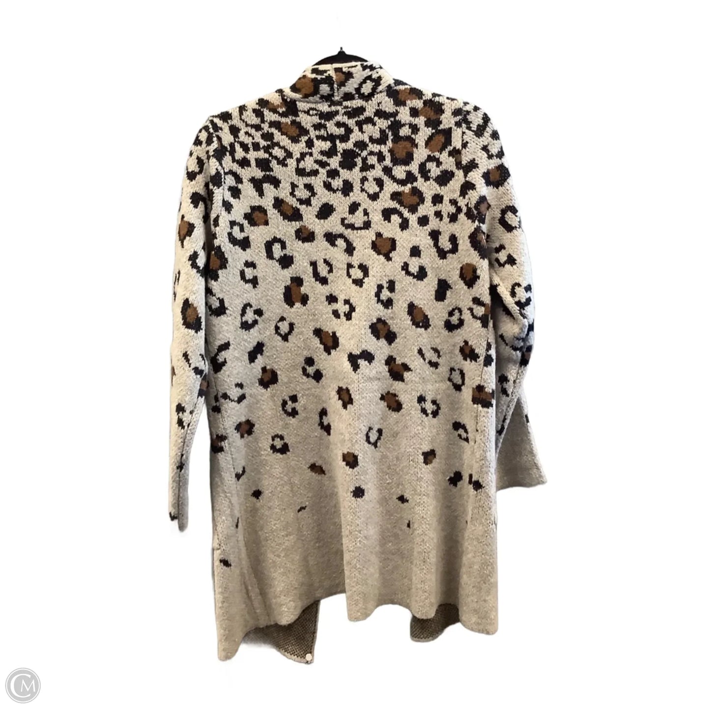 Sweater Cardigan By Nine West Apparel In Animal Print, Size: L