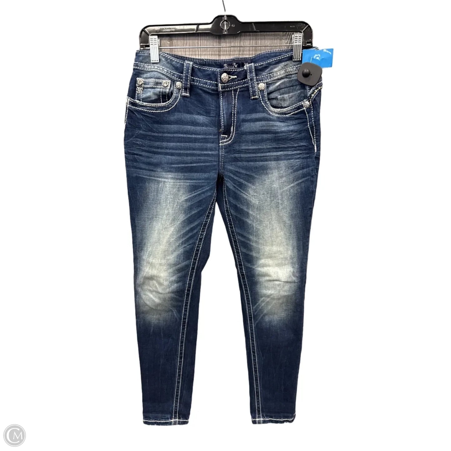 Jeans Skinny By Miss Me In Blue Denim, Size: 8