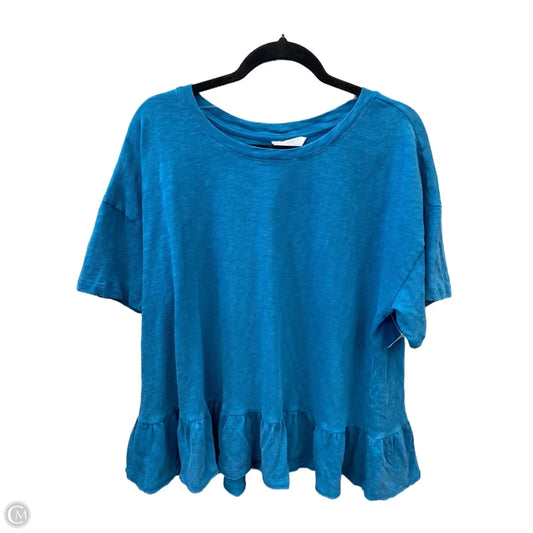 Top Short Sleeve By Time And Tru In Blue, Size: 3x