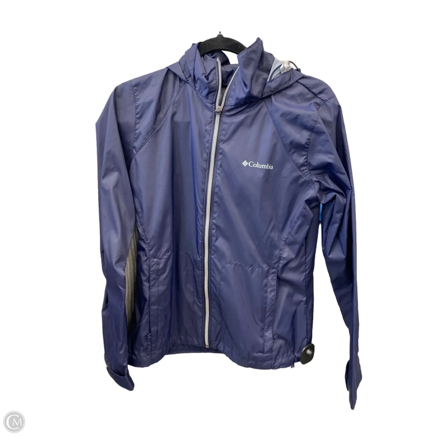 Jacket Windbreaker By Columbia In Blue, Size: S