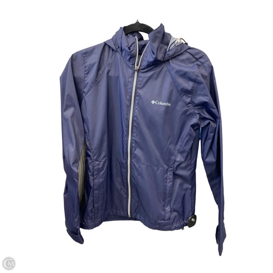Jacket Windbreaker By Columbia In Blue, Size: S