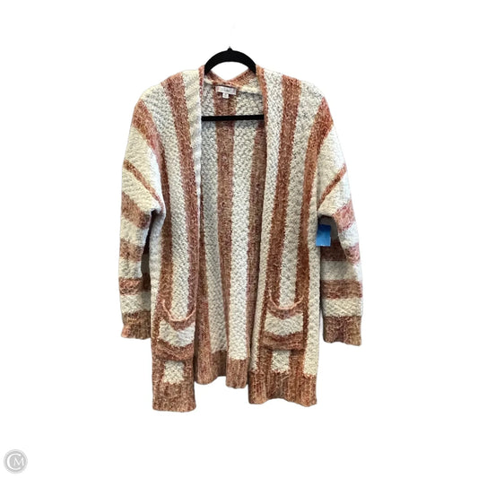 Sweater Cardigan By L Love In Striped Pattern, Size: M