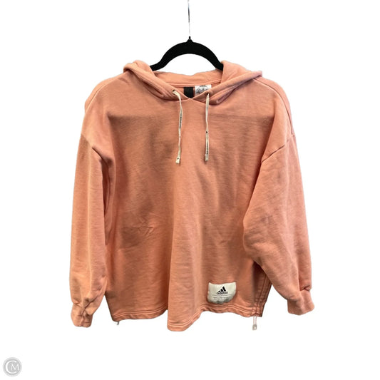 Athletic Sweatshirt Hoodie By Adidas In Peach, Size: Xs