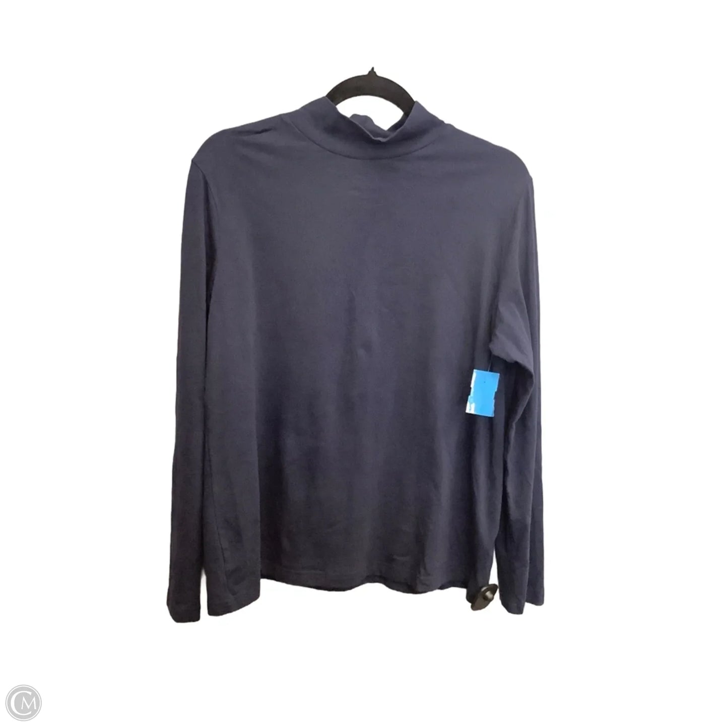 Top Long Sleeve Basic By Croft And Barrow In Navy, Size: Xl