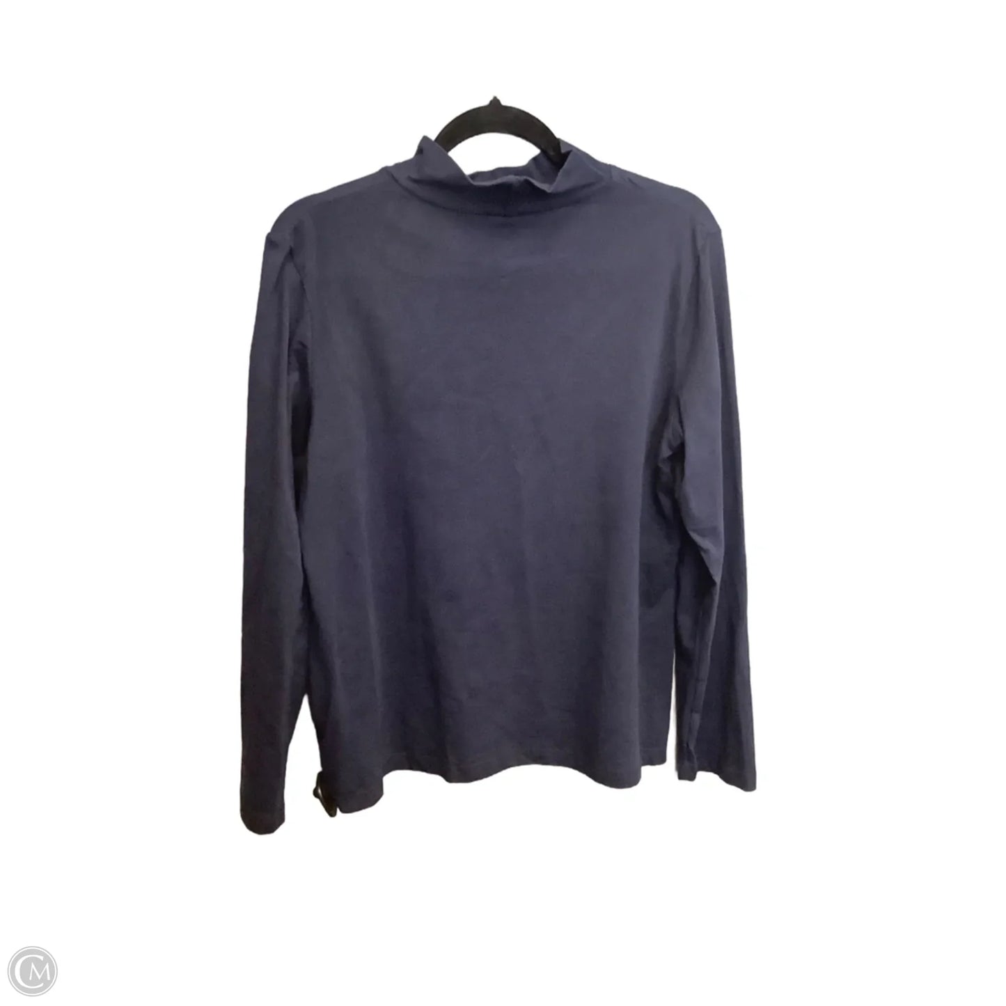 Top Long Sleeve Basic By Croft And Barrow In Navy, Size: Xl