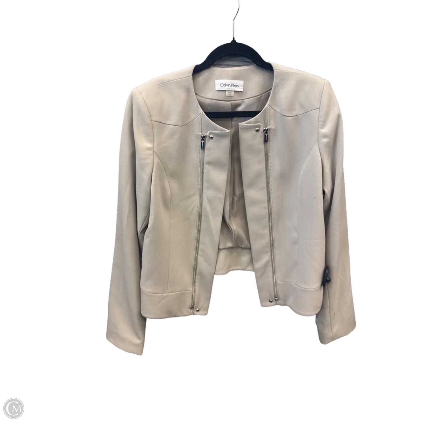 Blazer By Calvin Klein In Tan, Size: L