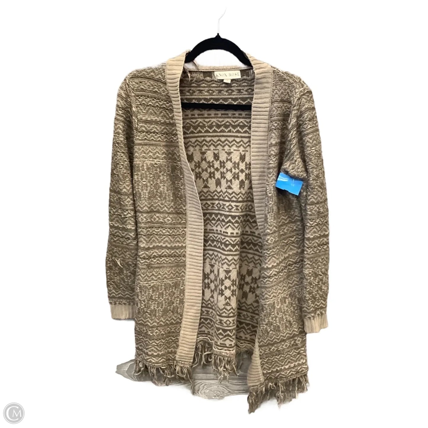 Sweater Cardigan By Knox Rose In Tan, Size: S