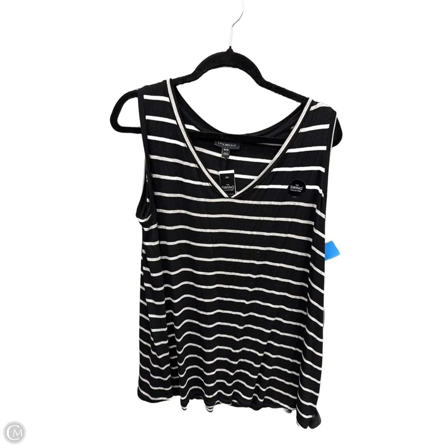 Top Sleeveless By Lane Bryant In Striped Pattern, Size: 1x