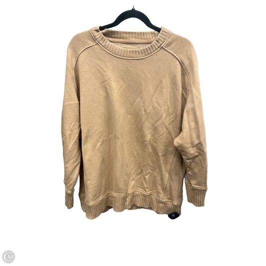 Sweatshirt Crewneck By Aerie In Tan, Size: S
