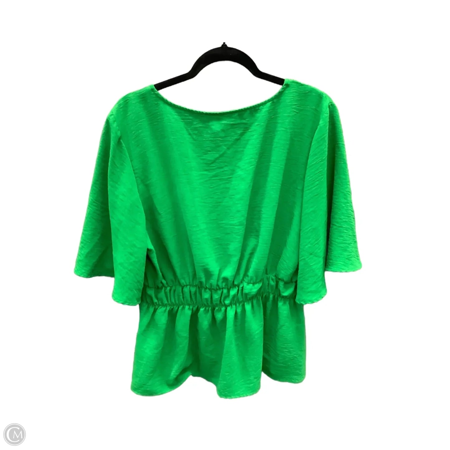 Blouse Short Sleeve By Nycc In Green, Size: 1x