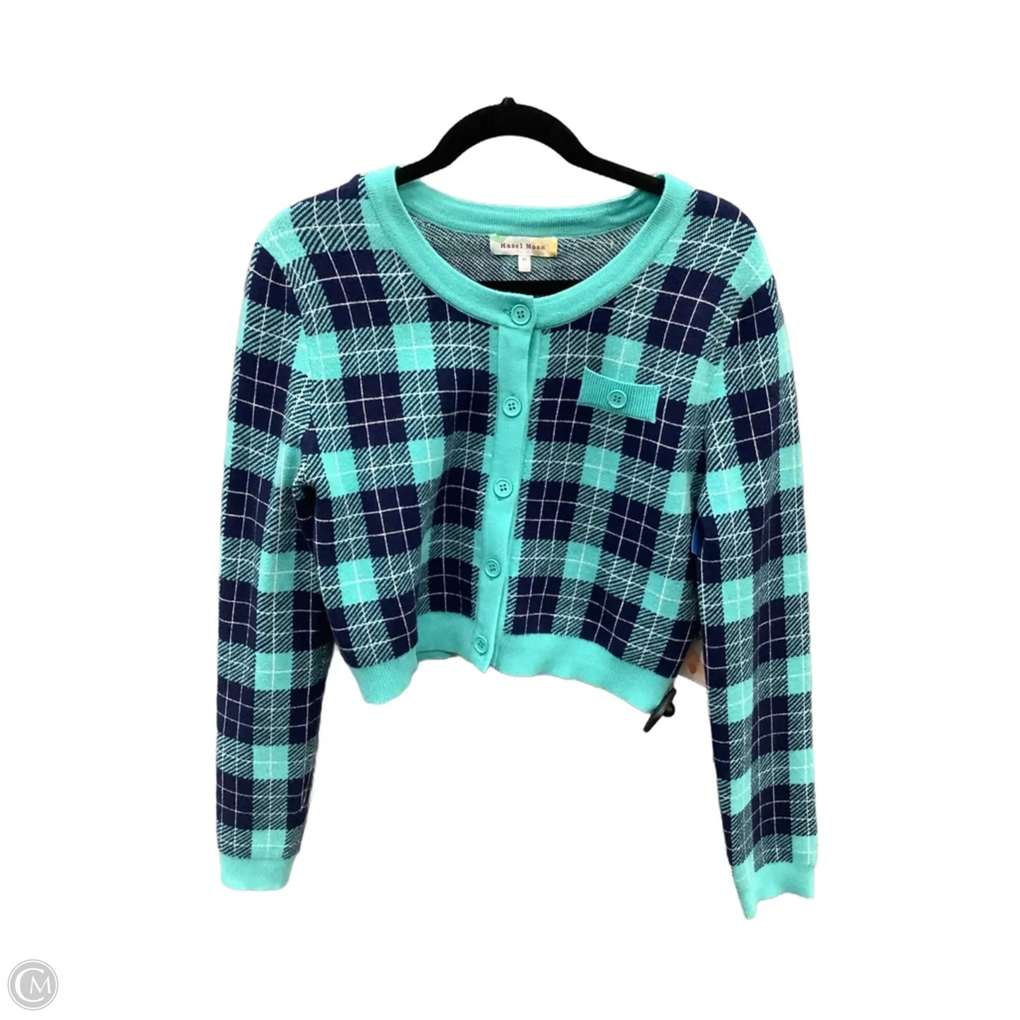 Sweater Cardigan By Clothes Mentor In Blue, Size: Xl