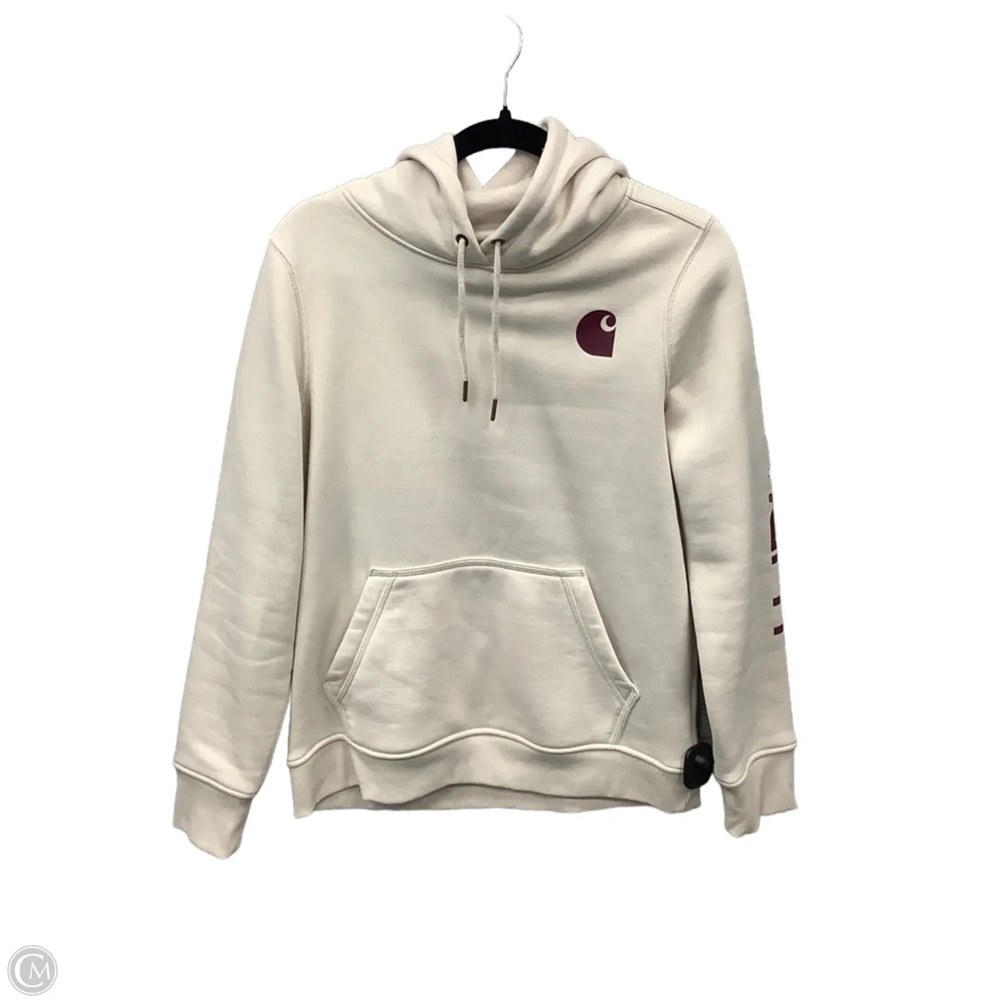 Sweatshirt Hoodie By Carhartt In Cream, Size: S