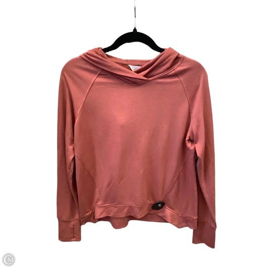 Athletic Top Long Sleeve Hoodie By Danskin In Pink, Size: S