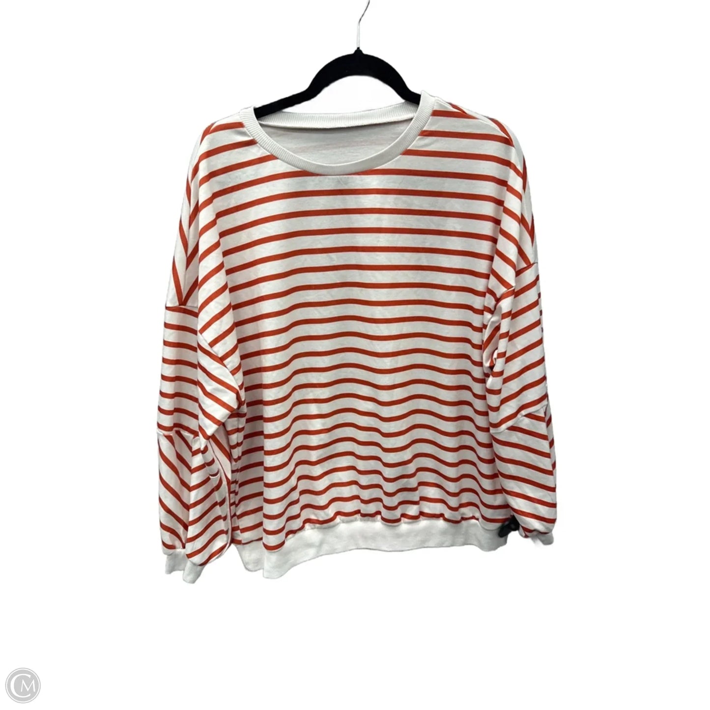 Top Long Sleeve By Shein In Striped Pattern, Size: 1x