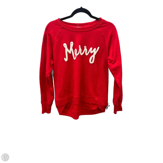 Top Long Sleeve By Workshop In Red, Size: L