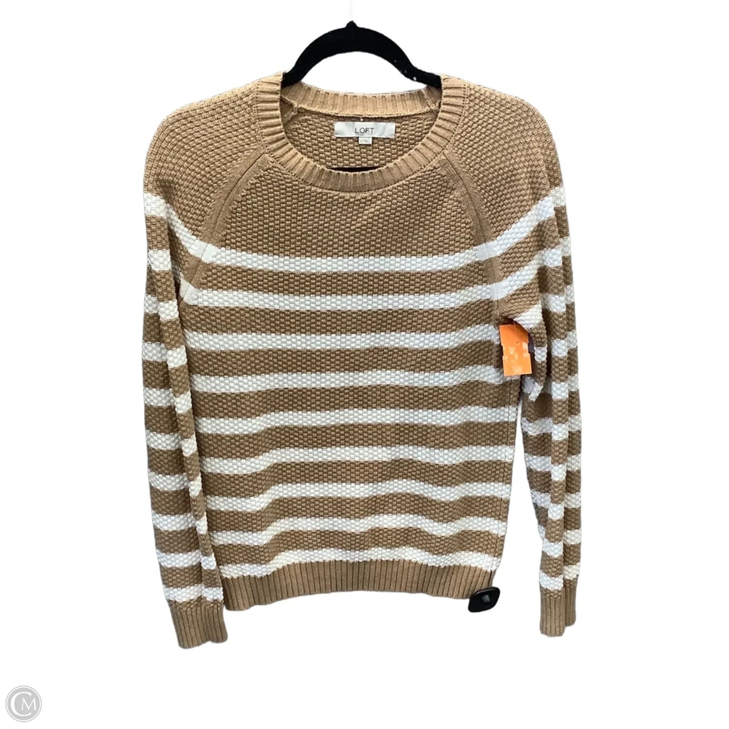 Top Long Sleeve By Loft In Striped Pattern, Size: S