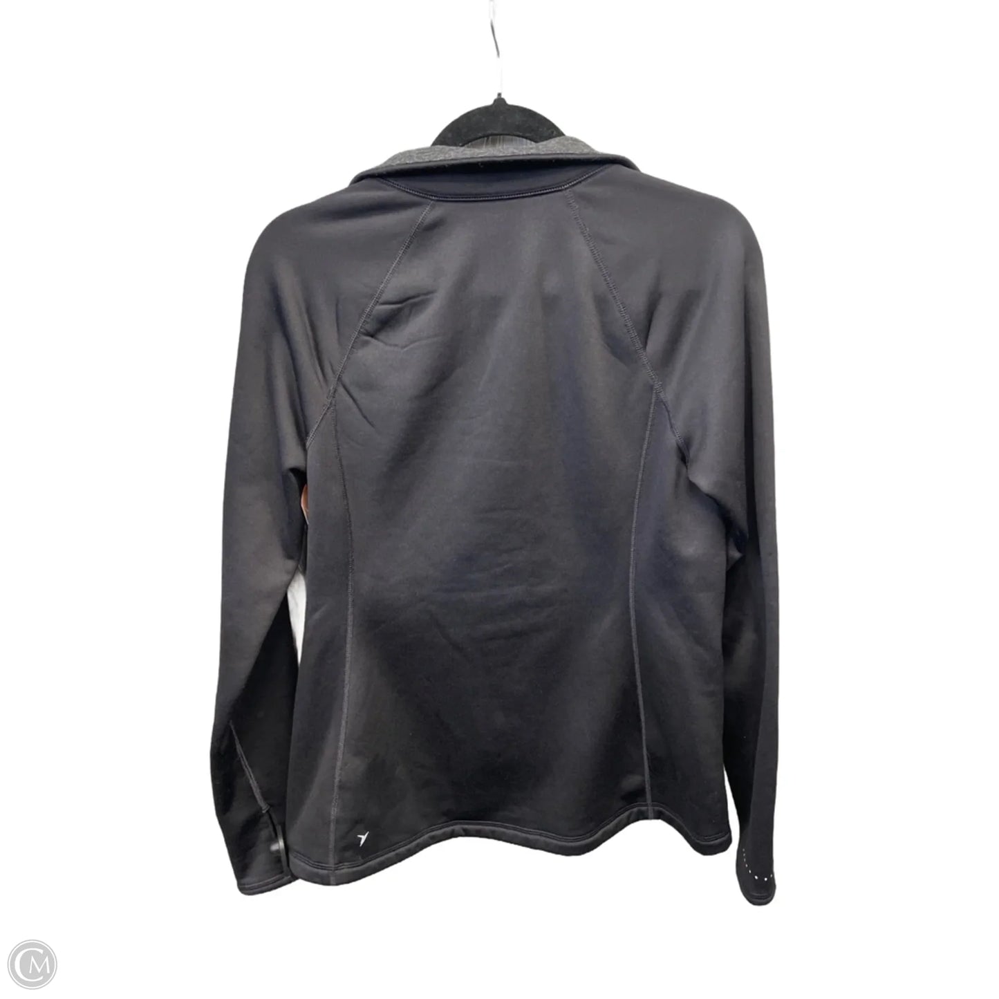 Athletic Top Long Sleeve Collar By Old Navy In Black, Size: M