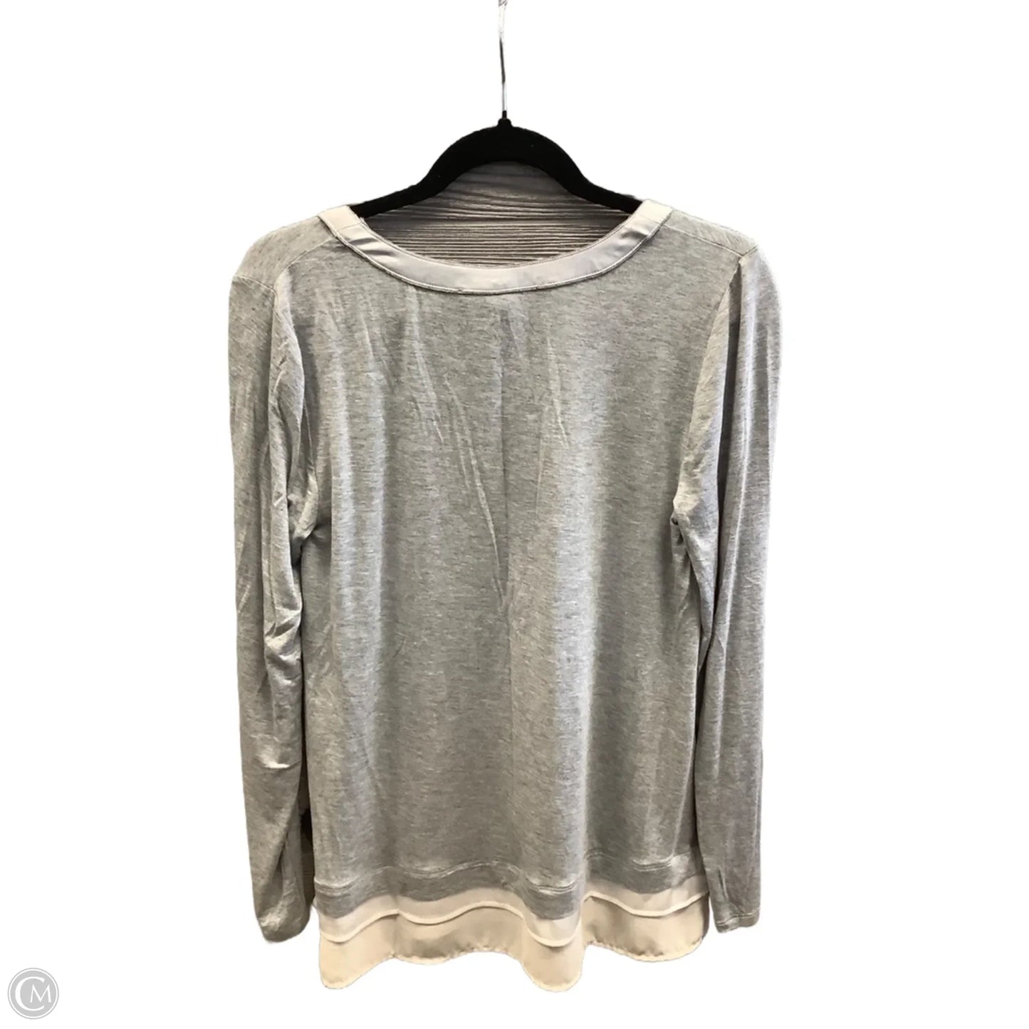 Top Long Sleeve By White House Black Market In Grey, Size: S