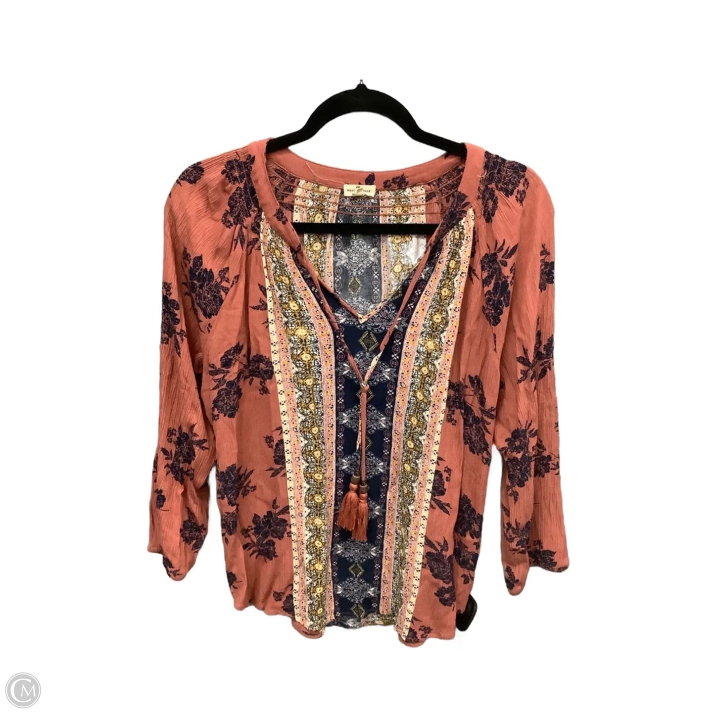 Top Long Sleeve By Mason & Belle In Brown, Size: L