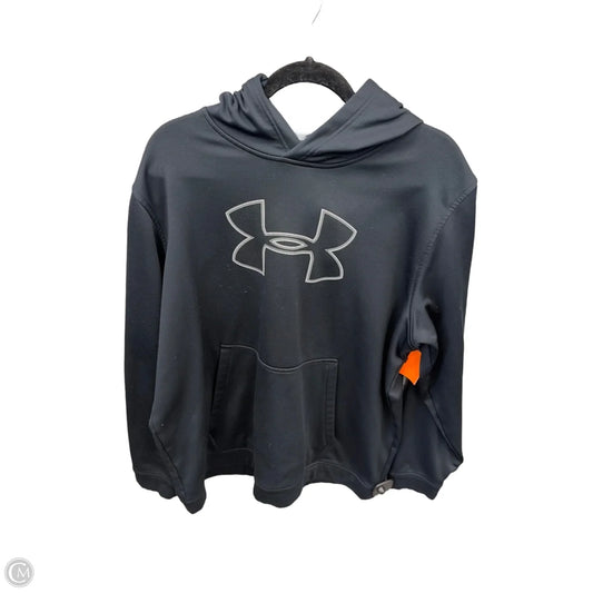 Athletic Sweatshirt Hoodie By Under Armour In Black, Size: Xxl