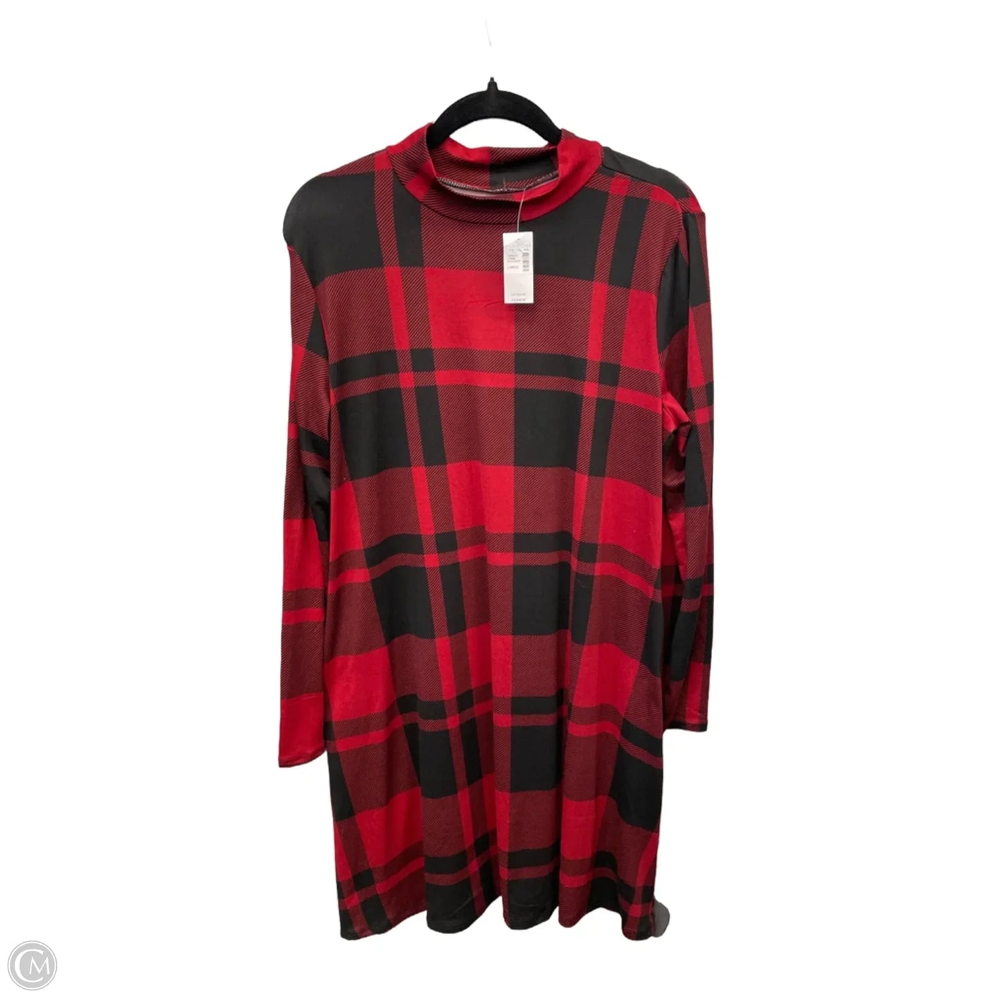 Dress Casual Midi By Maurices In Plaid Pattern, Size: L