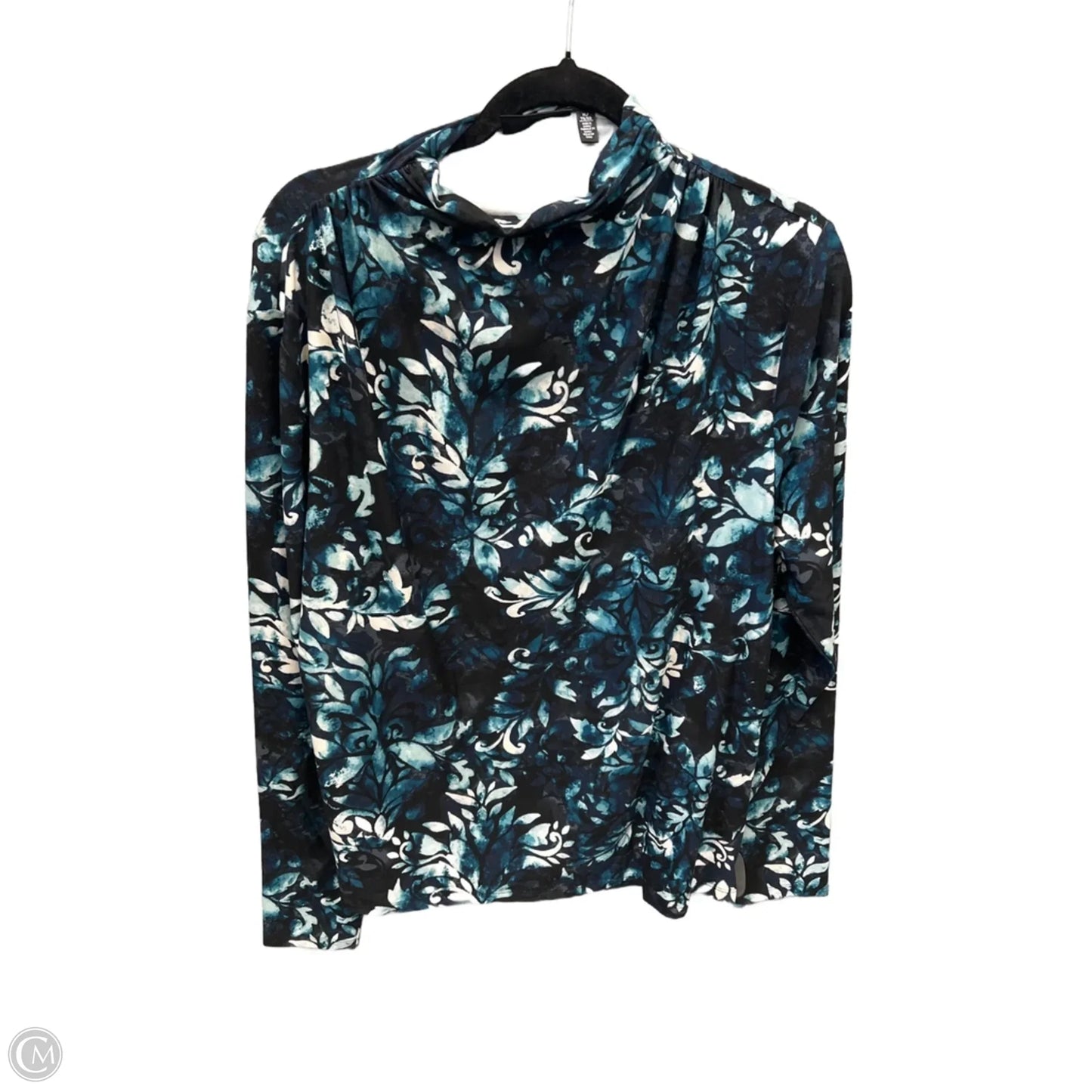 Top Long Sleeve By Rafaella In Blue, Size: Xl