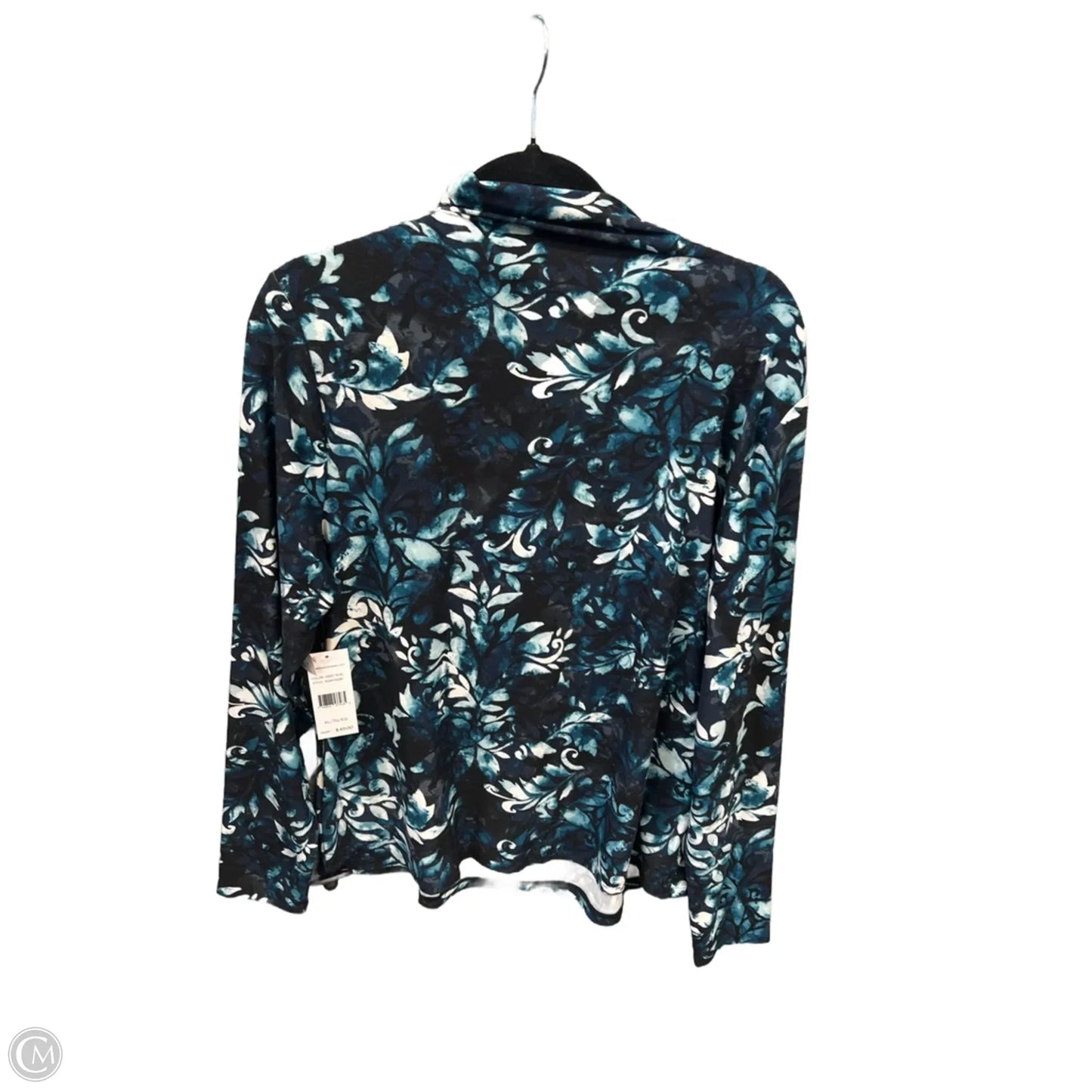 Top Long Sleeve By Rafaella In Blue, Size: Xl