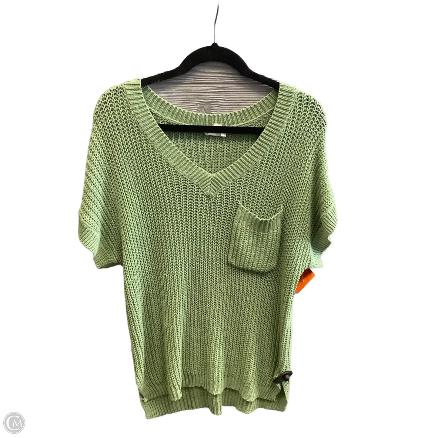 Sweater Short Sleeve By Bibi In Green, Size: S