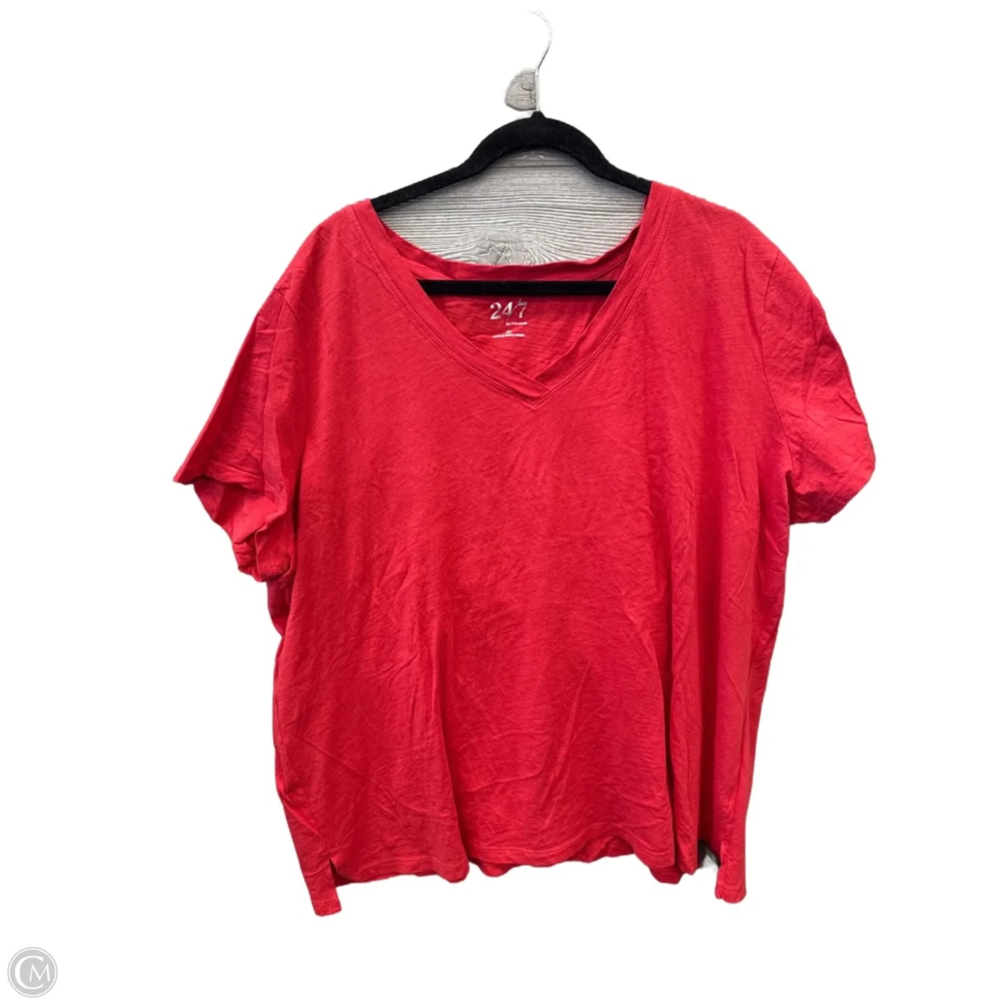 Top Short Sleeve Basic By Maurices In Red, Size: 2x