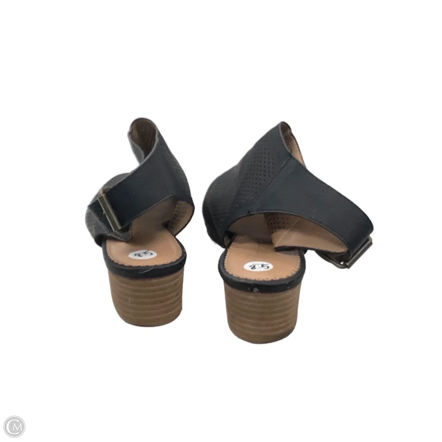 Sandals Heels Kitten By Restricted In Black, Size: 8.5