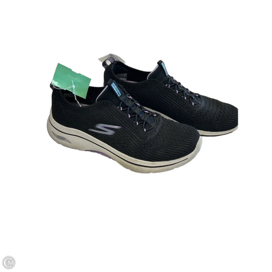 Shoes Athletic By Skechers In Black & Purple, Size: 6