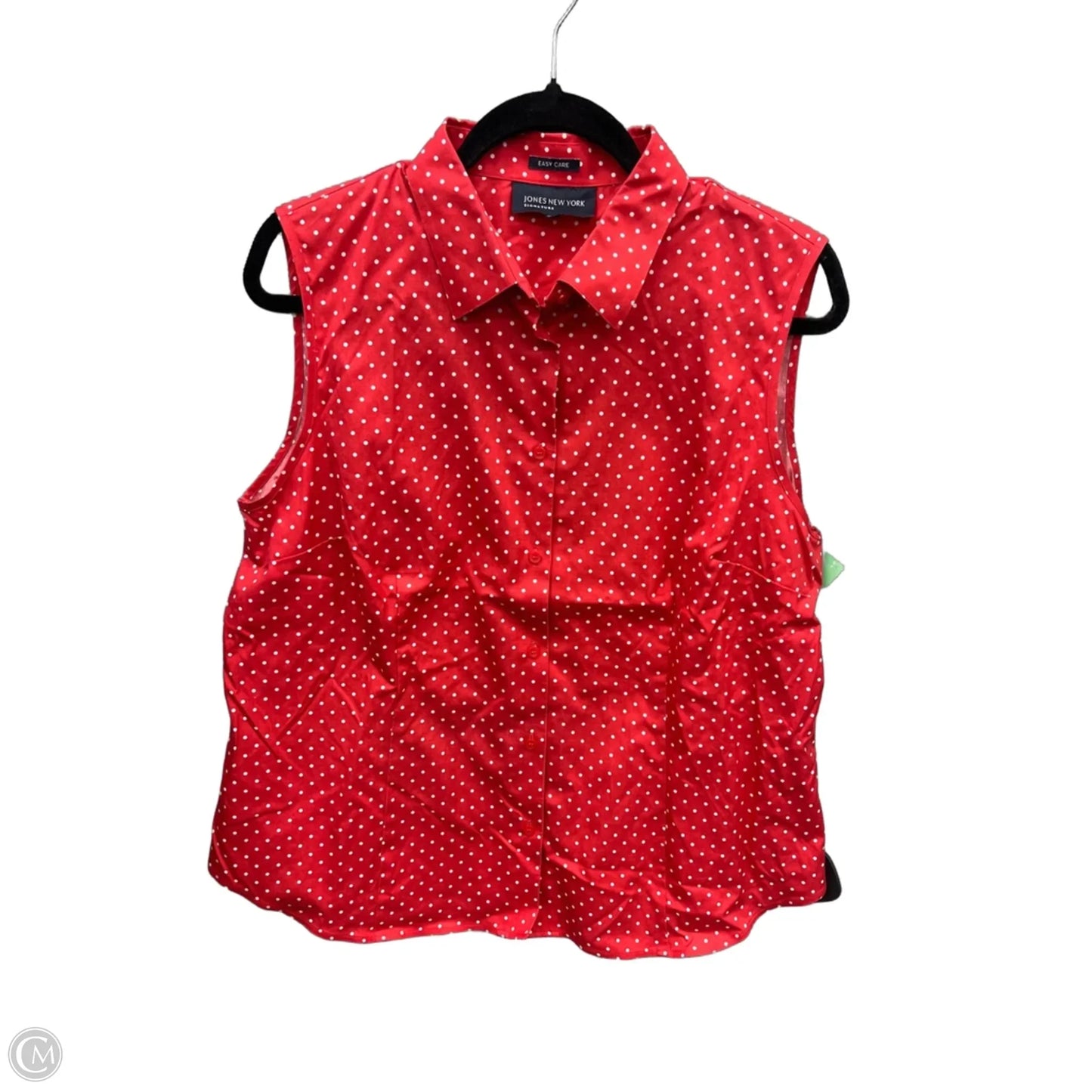 Top Sleeveless By Jones New York In Red & White, Size: Xl