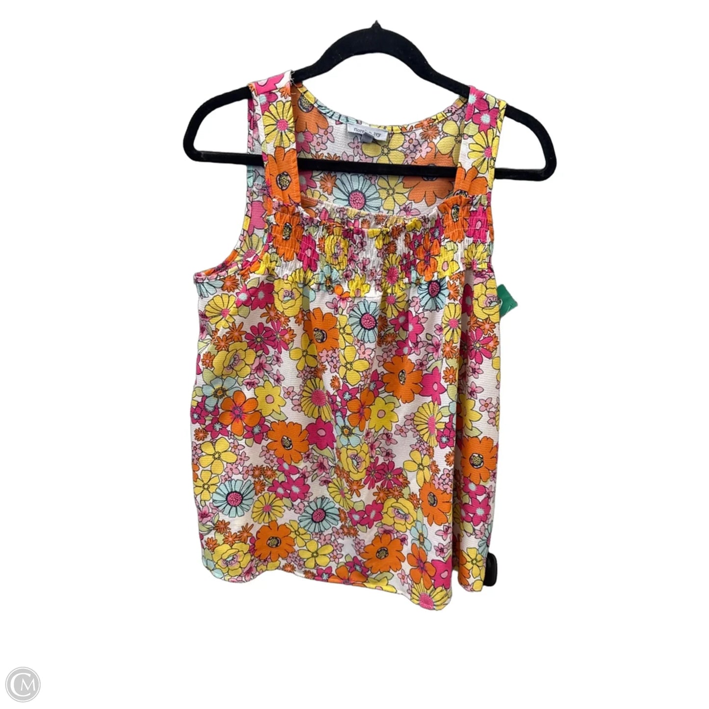 Top Sleeveless By Clothes Mentor In Orange & Yellow, Size: S