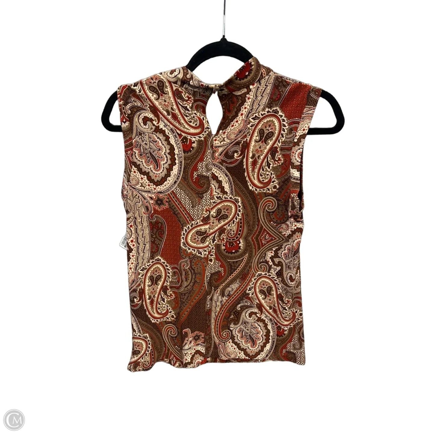 Top Sleeveless By Tommy Hilfiger In Brown, Size: S