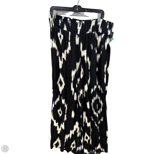 Pants Wide Leg By Maurices In Black & Cream, Size: 12