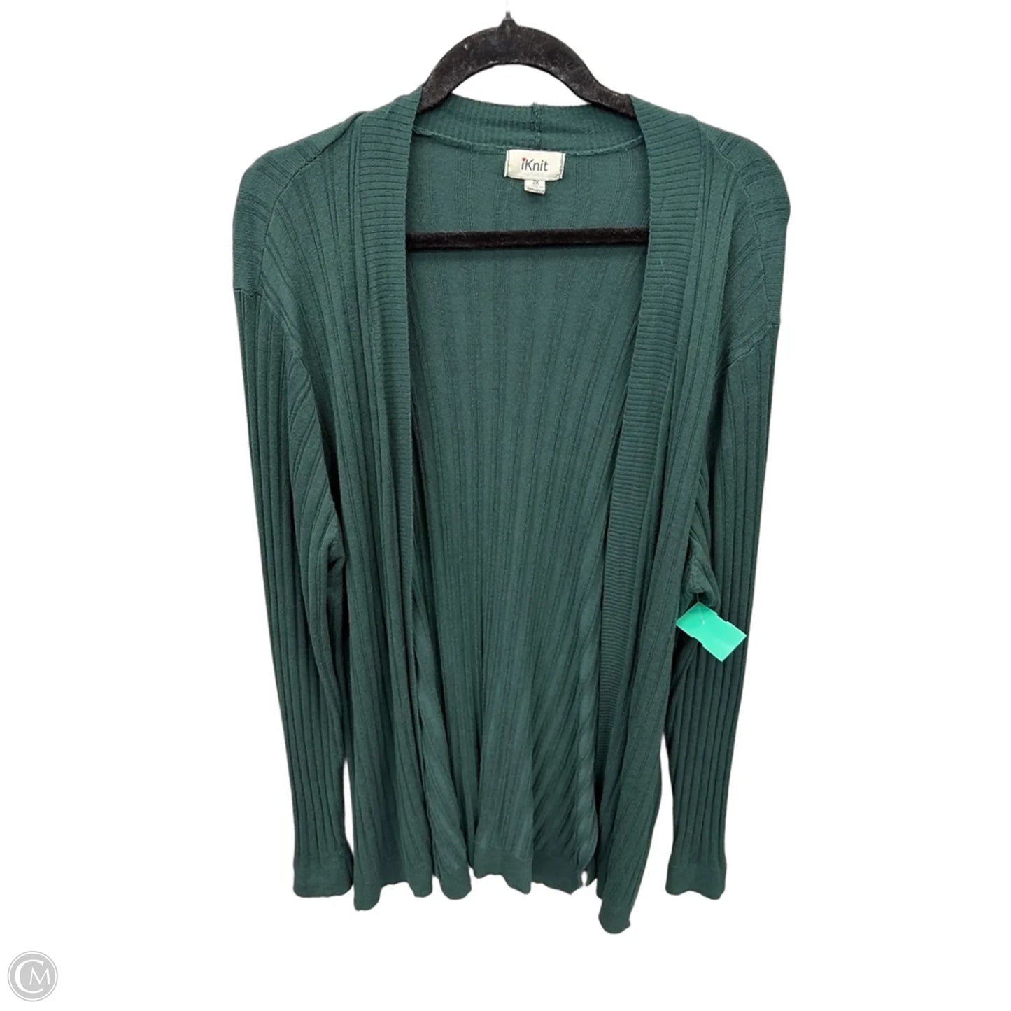 Cardigan By Clothes Mentor In Green, Size: 2x