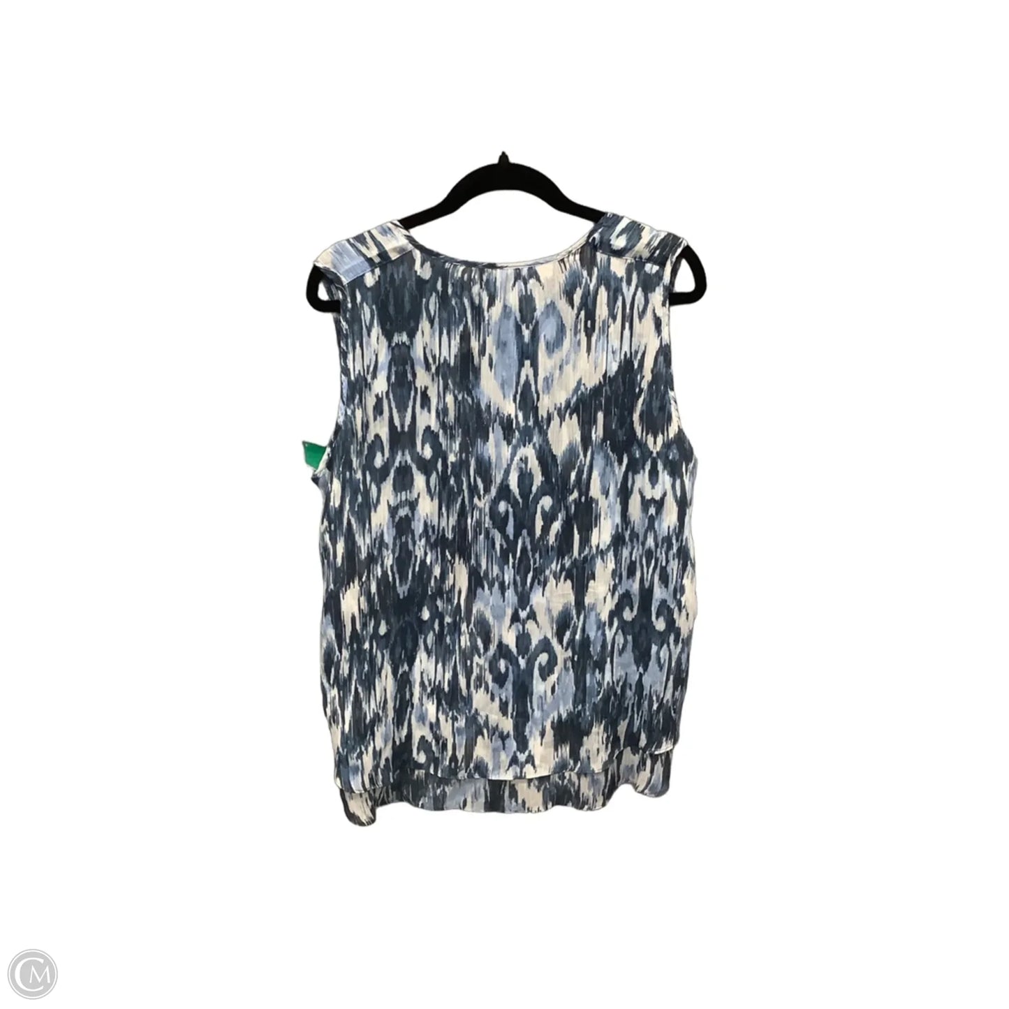 Top Sleeveless By Cristina In Blue, Size: L