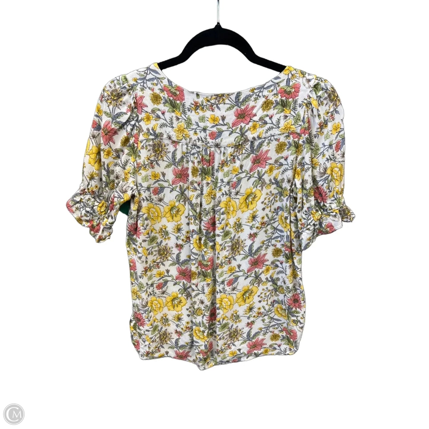 Top Short Sleeve By Loft In Floral Print, Size: Xs