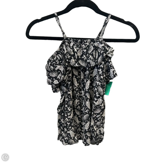 Top Short Sleeve By Old Navy In Black & White, Size: L