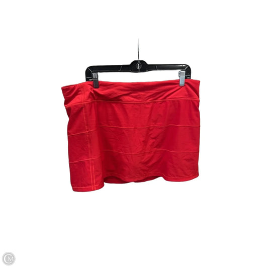 Athletic Skort By Lululemon In Red, Size: 14