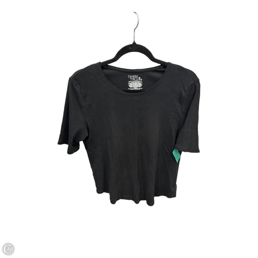 Top Short Sleeve Basic By Time And Tru In Black, Size: M