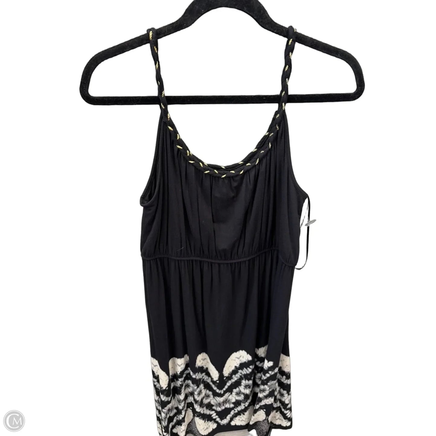 Dress Casual Midi By Style And Company In Black & Gold, Size: M