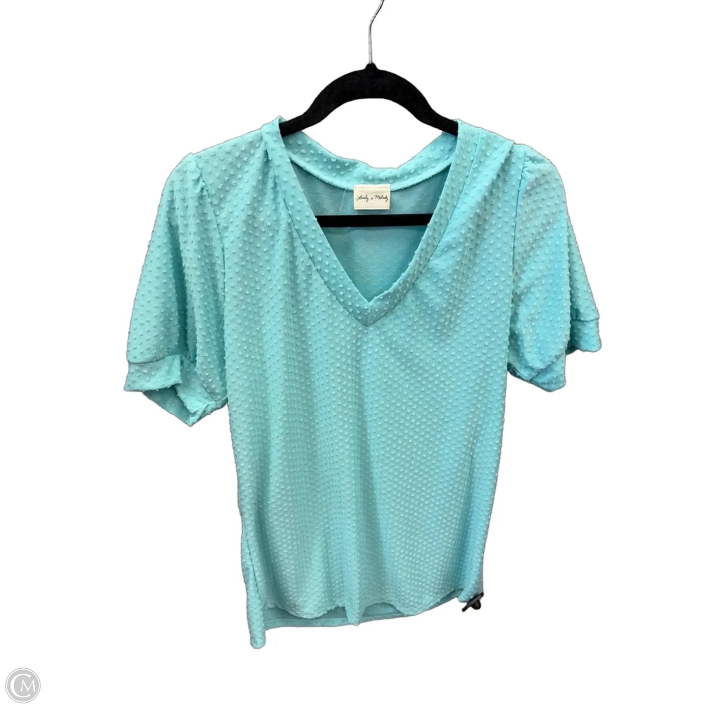 Top Short Sleeve By Lovely Melody In Blue, Size: 2x
