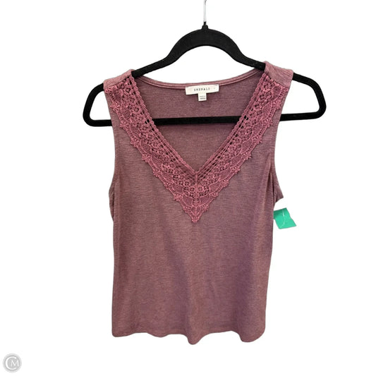 Top Sleeveless By Emerald In Pink, Size: S